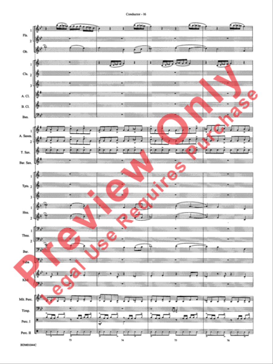To the Summit! (Strive for the Highest) Concert Band scores gallery preview page 20