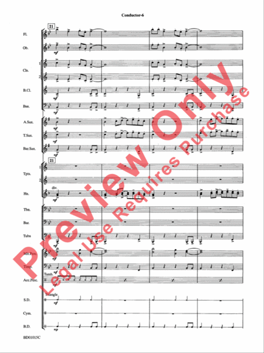 Ash Lawn Echoes (An Overture for Band) Concert Band scores gallery preview page 9