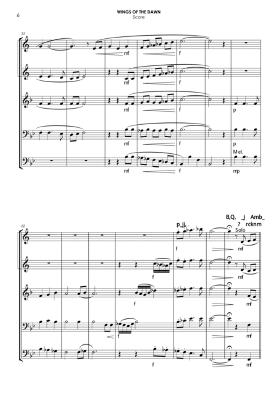 Wings Of The Dawn Wings Of The Dawn Brass Ensemble scores gallery preview page 6