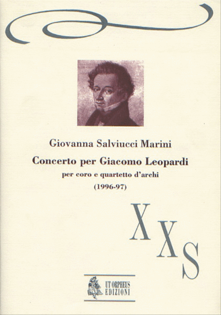 Concerto for Giacomo Leopardi for Choir and String Quartet (1996-97) Choir scores gallery preview page 1