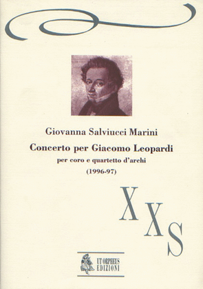 Book cover for Concerto for Giacomo Leopardi for Choir and String Quartet (1996-97)