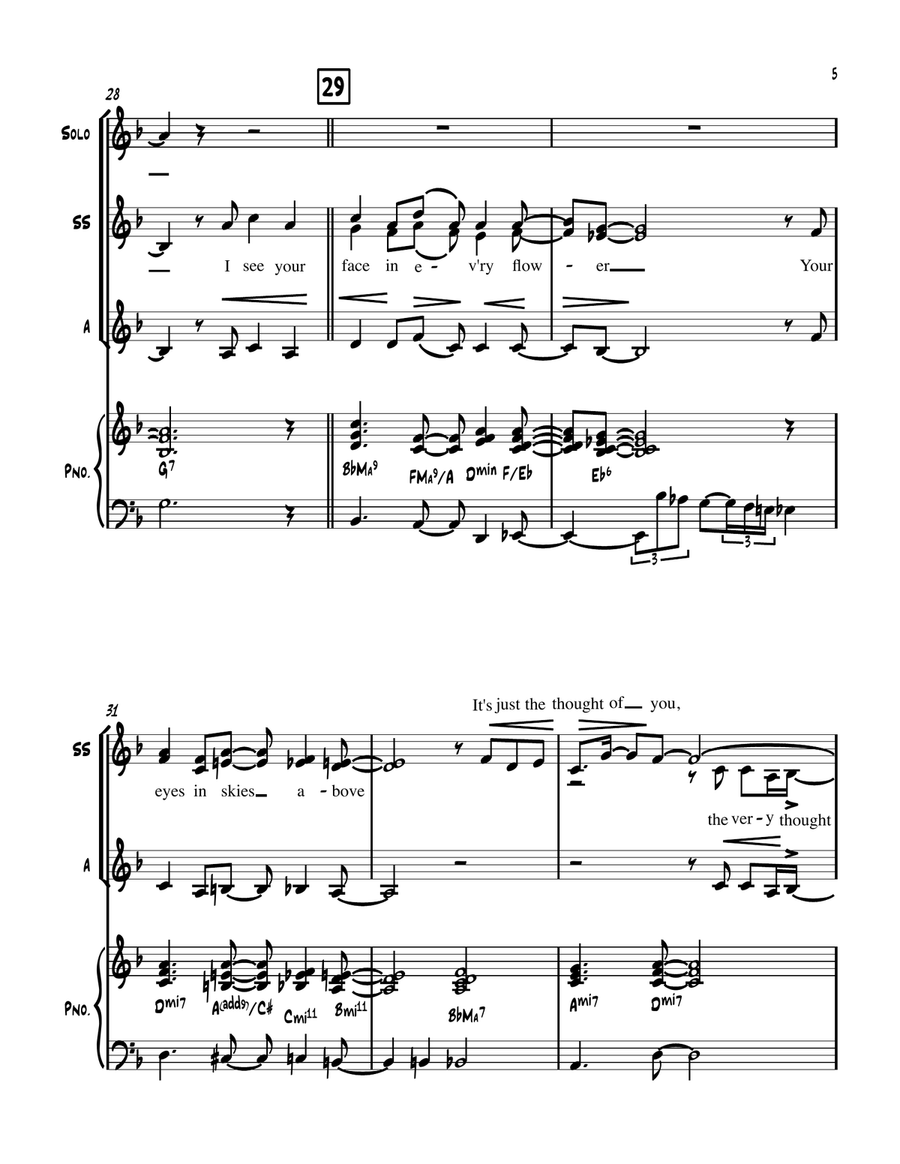 The Very Thought Of You SSA scores gallery preview page 6
