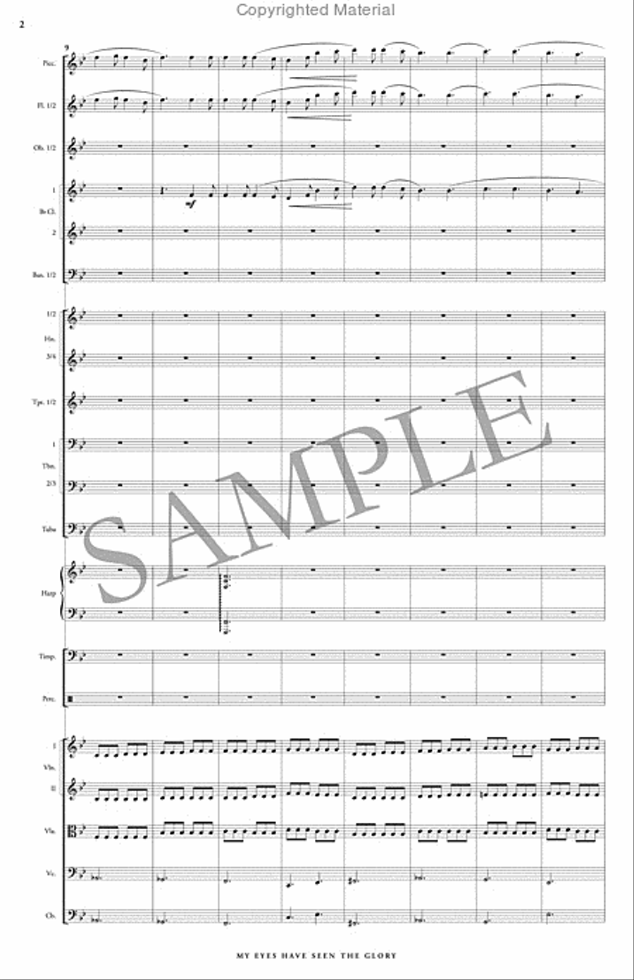 My Eyes Have Seen the Glory (score only) Full Orchestra scores gallery preview page 3