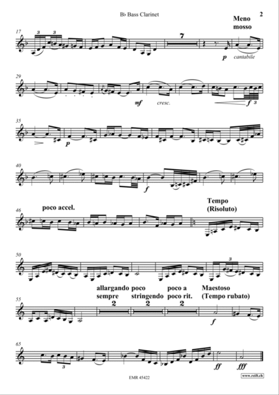 Zwei Judische Stucke Bass Clarinet scores gallery preview page 3