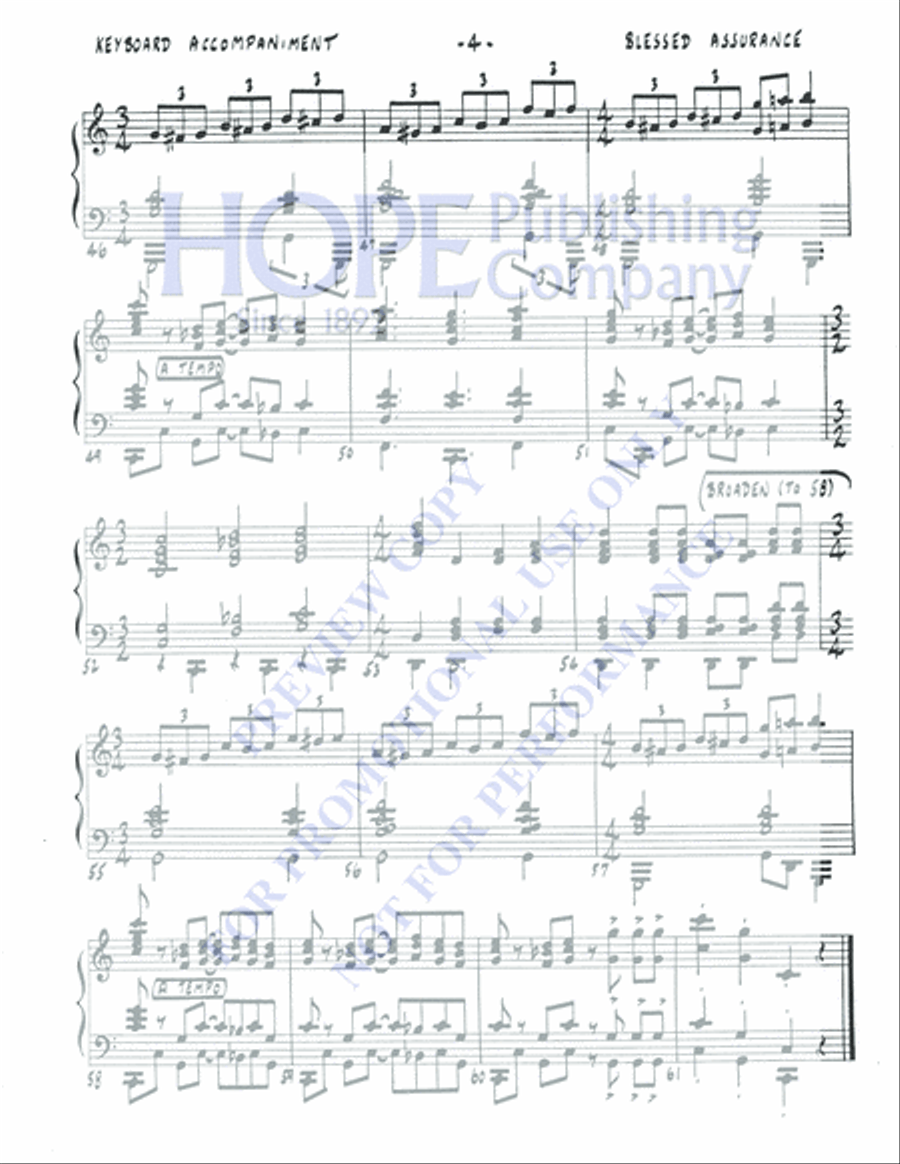 Blessed Assurance 5-Octaves scores gallery preview page 4
