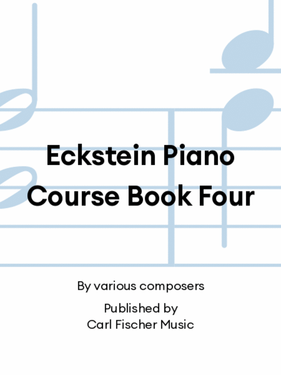 Eckstein Piano Course Book Four Piano Method scores gallery preview page 1