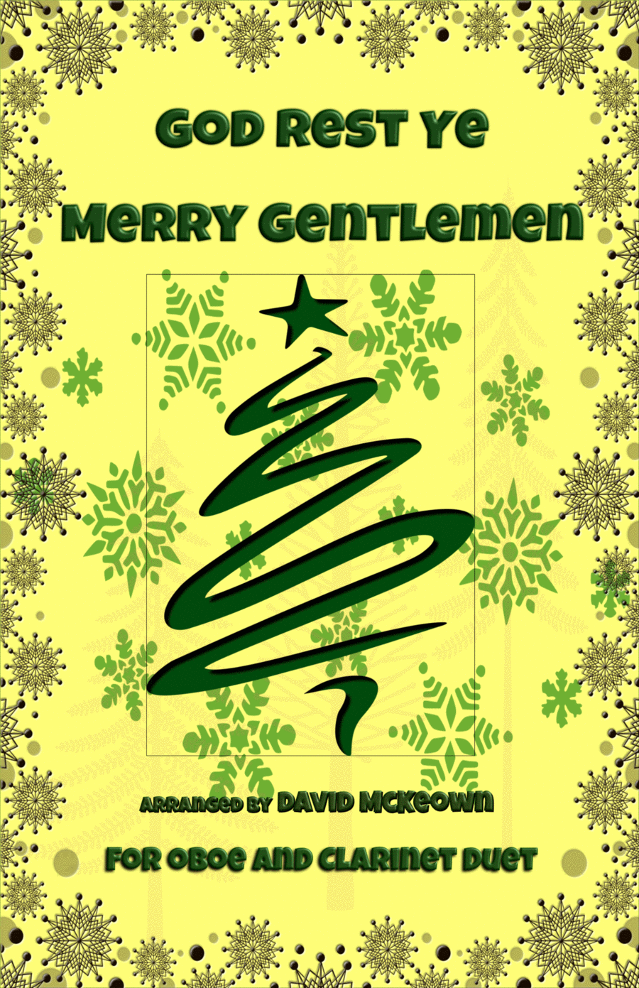 God Rest Ye Merry Gentlemen, Jazz Style, for Oboe and Clarinet Duet Woodwind Duet scores gallery preview page 1