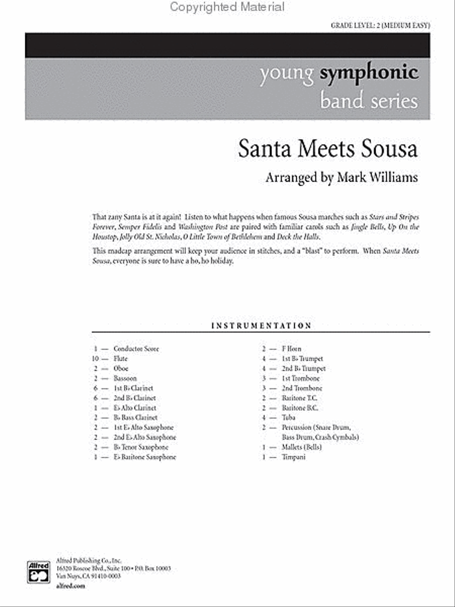 Santa Meets Sousa Concert Band scores gallery preview page 2