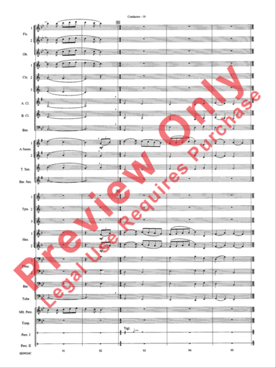 A Vaughan Williams Christmas Concert Band scores gallery preview page 21