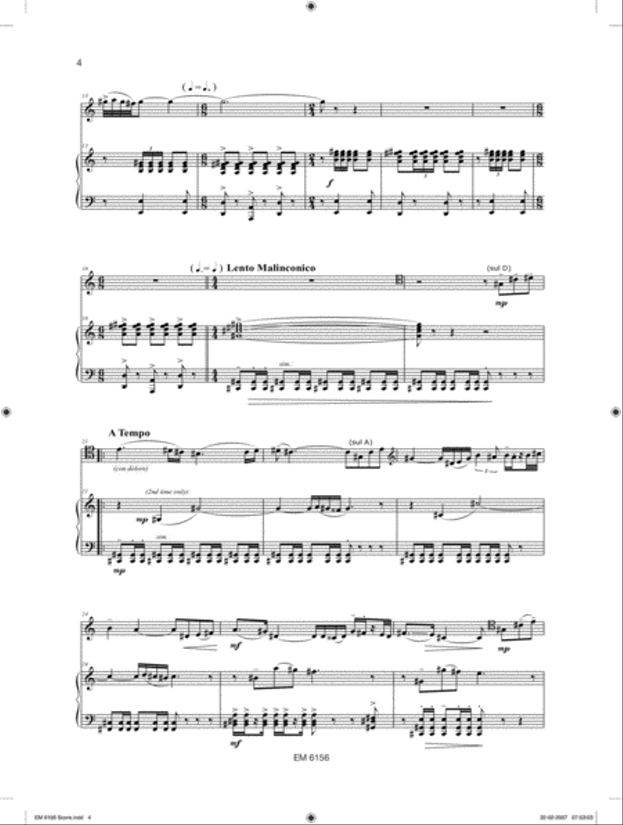 La Soledad for Cello and Piano Piano Accompaniment scores gallery preview page 3