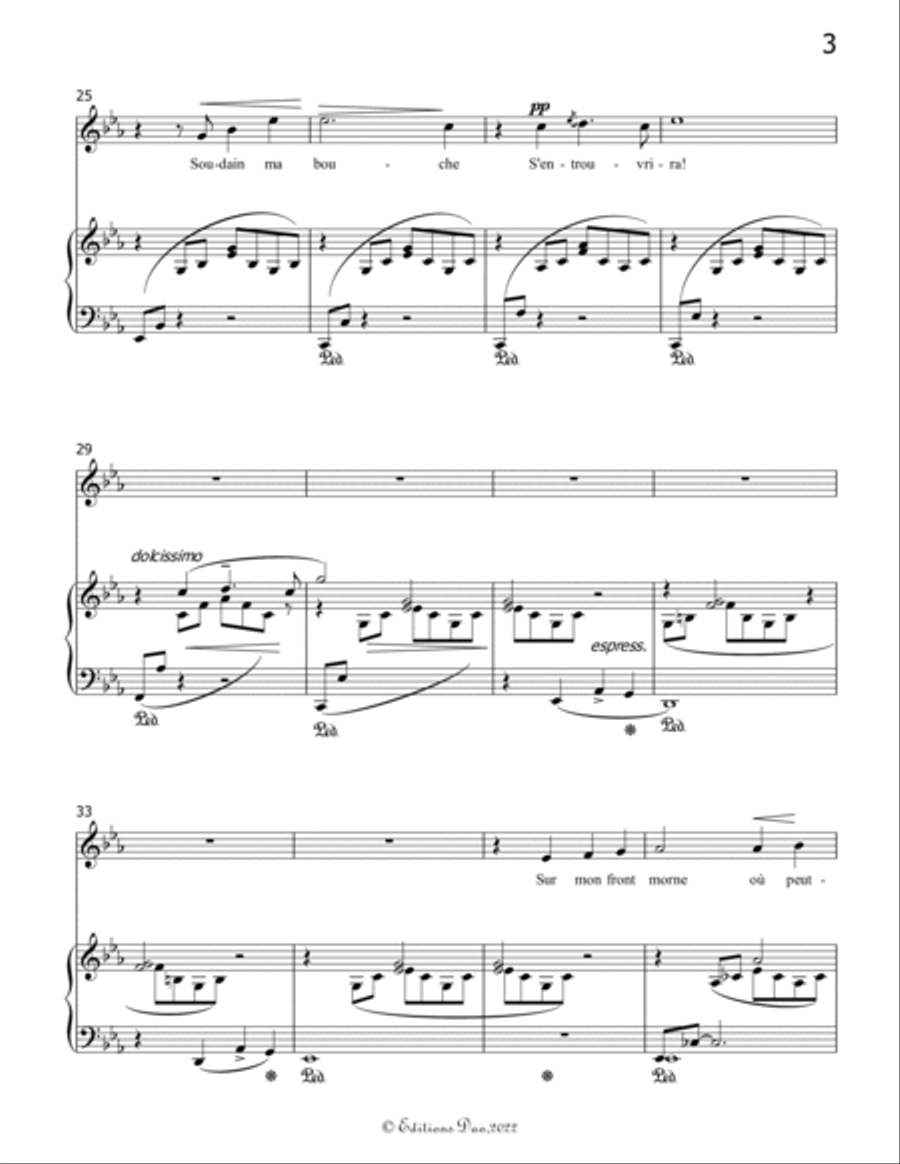 Oh! Quand je dors, by Liszt, in E flat Major Voice scores gallery preview page 5