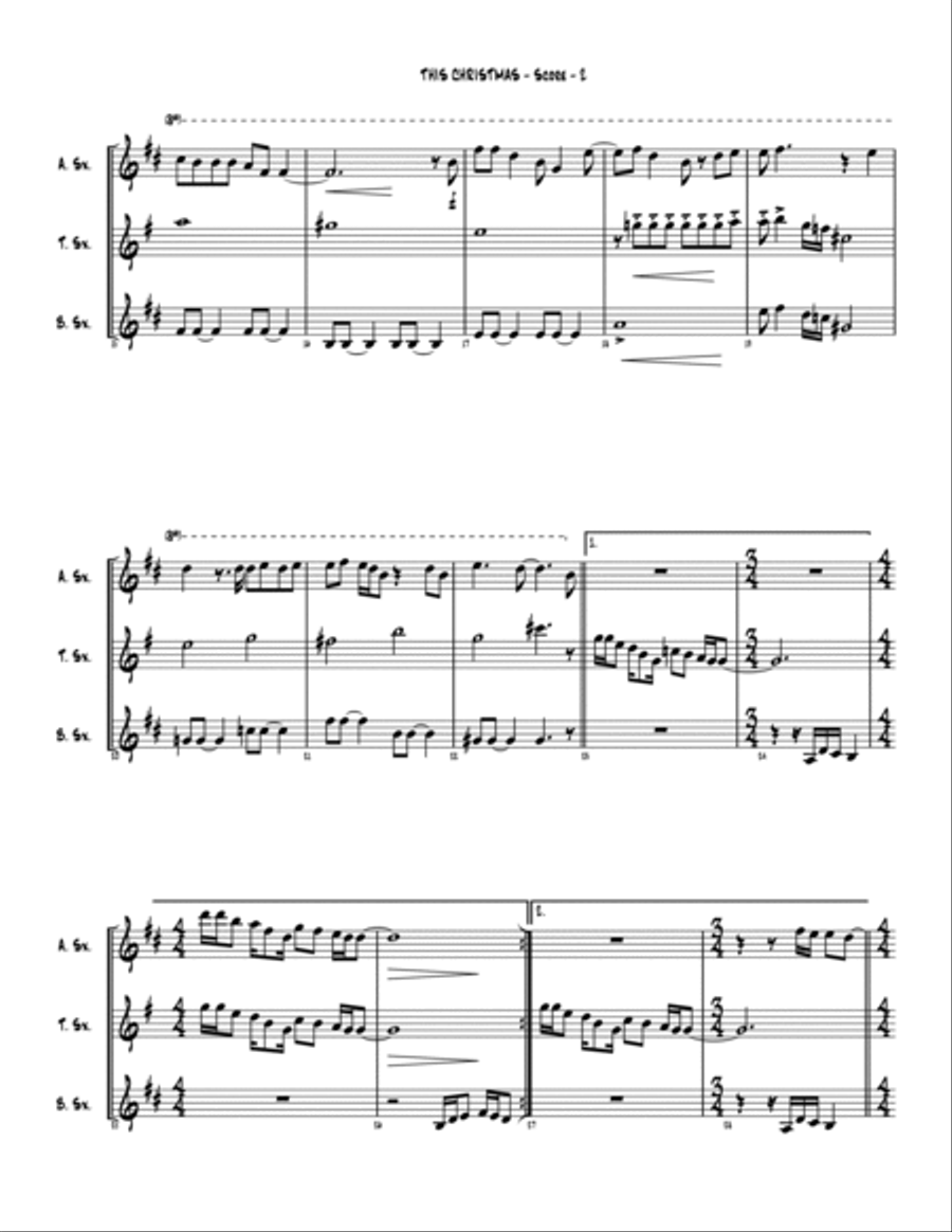 This Christmas Woodwind Trio scores gallery preview page 3