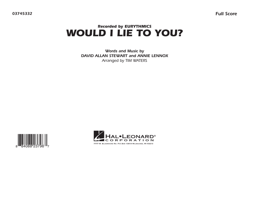 Would I Lie to You? - Full Score Marching Band scores gallery preview page 1