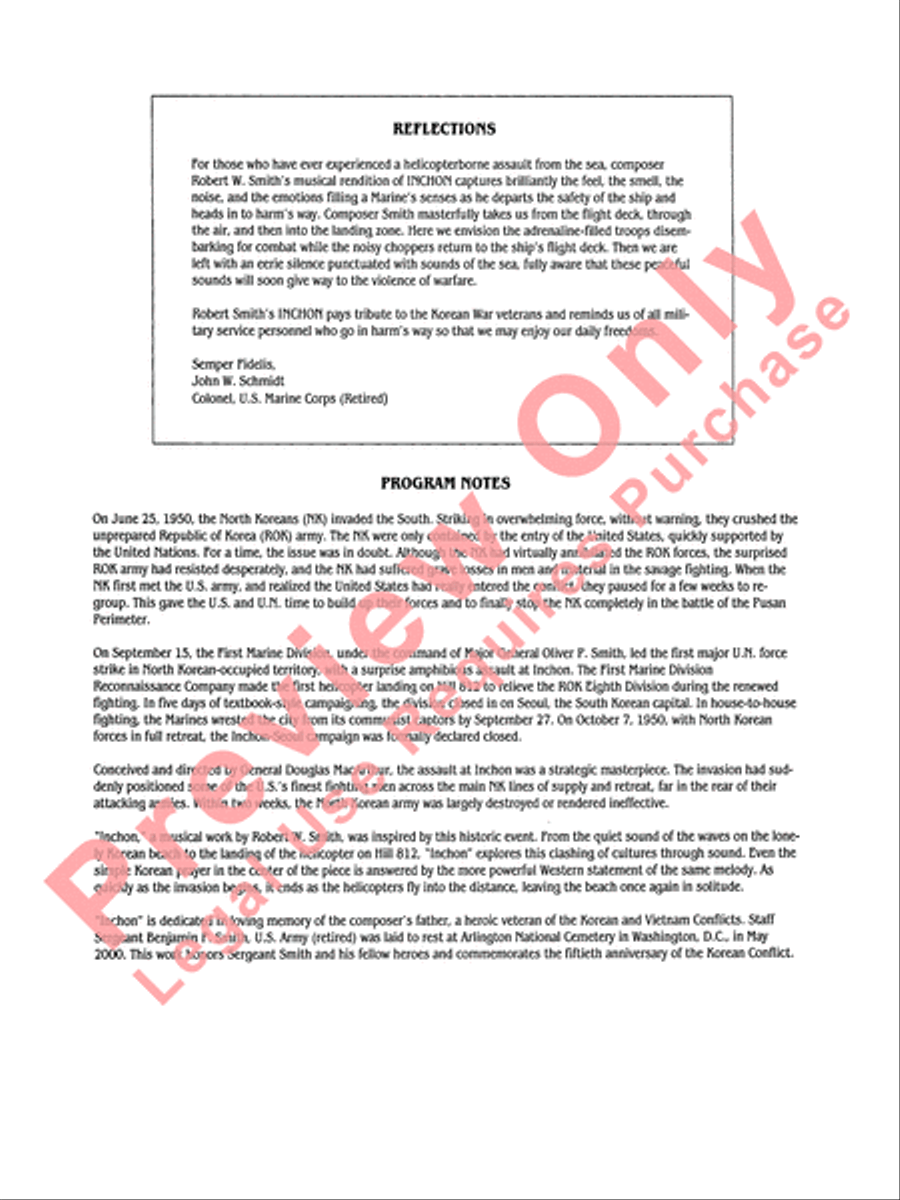 Inchon Concert Band scores gallery preview page 3
