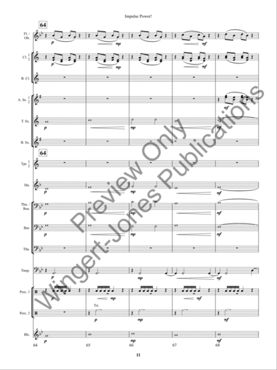 Impulse Power! Concert Band scores gallery preview page 15