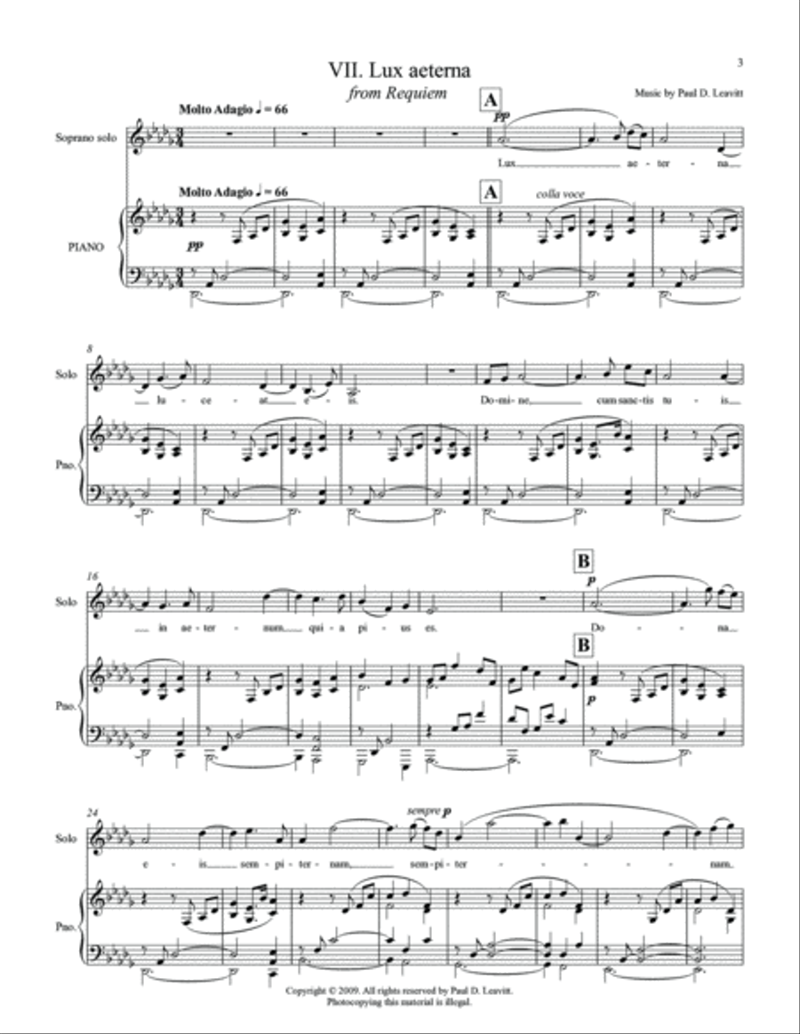 Lux Aeterna from Requiem Lux Aeterna from Requiem 4-Part scores gallery preview page 3