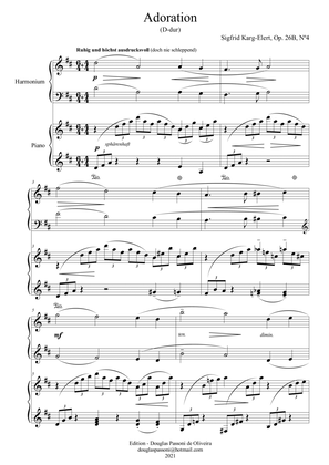 Adoration (Op. 26B, Nº 4) (piano and harmonium) (score)