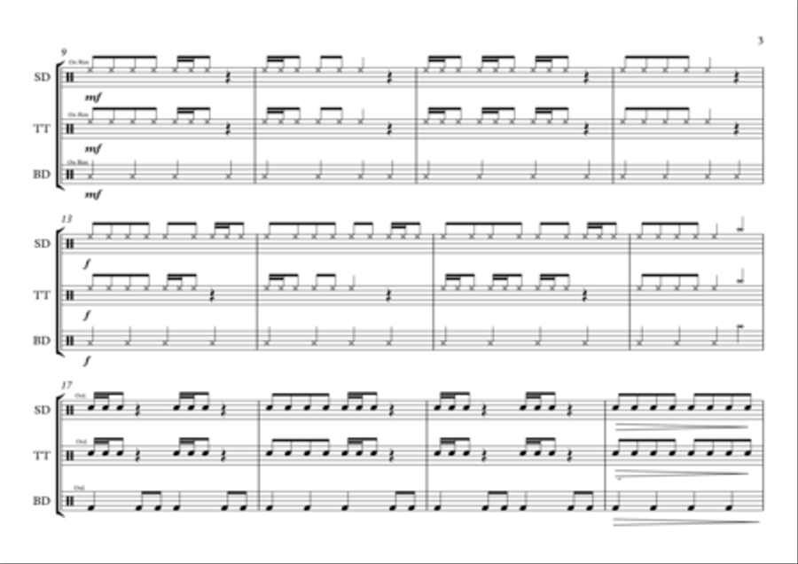 I Love Homemade Apple Pie Percussion Ensemble scores gallery preview page 3