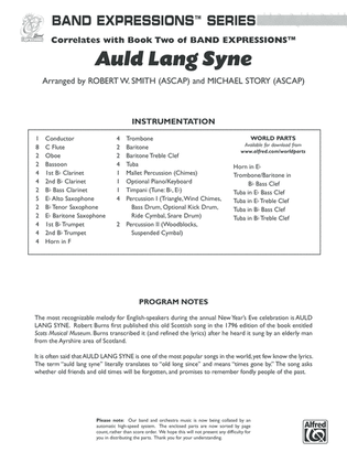 Auld Lang Syne (A Holiday Farewell for Band): Score