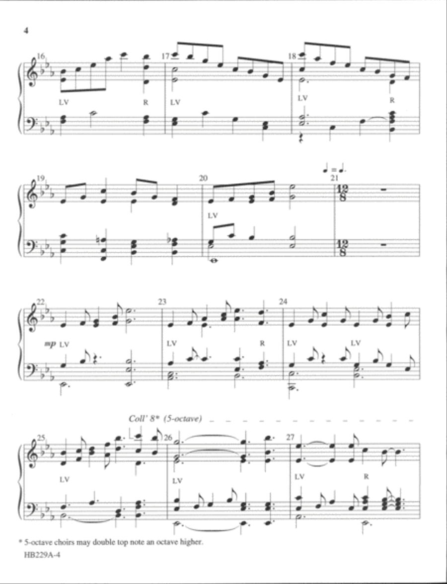 Swing Low, Sweet Chariot - Handbell Part 5-Octaves scores gallery preview page 3
