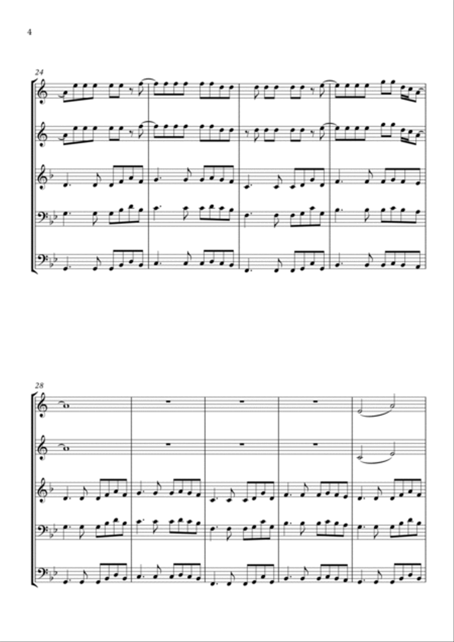 Flowers Brass Quintet scores gallery preview page 4