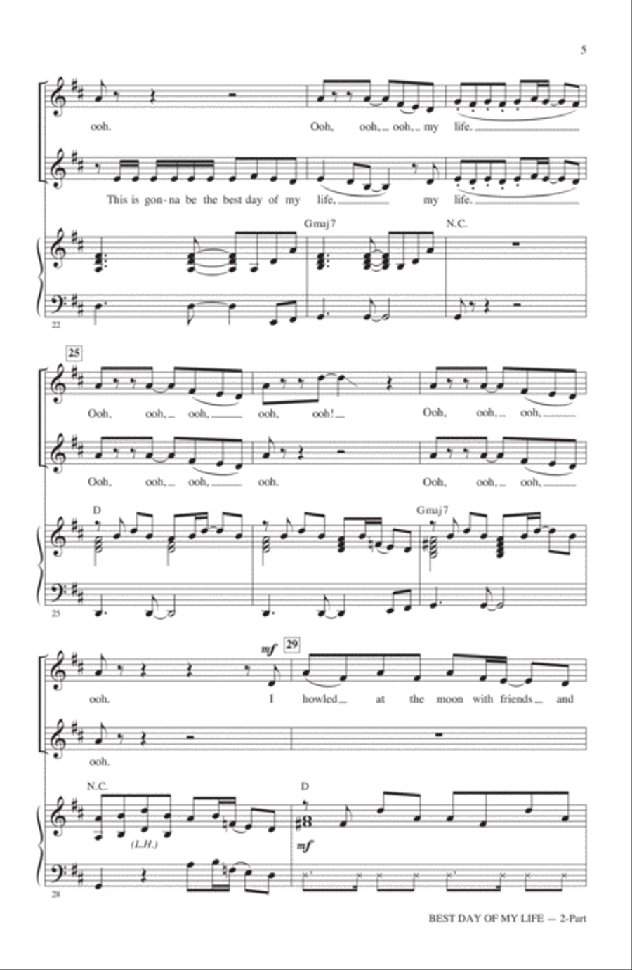 Best Day Of My Life Best Day Of My Life 2-Part scores gallery preview page 4