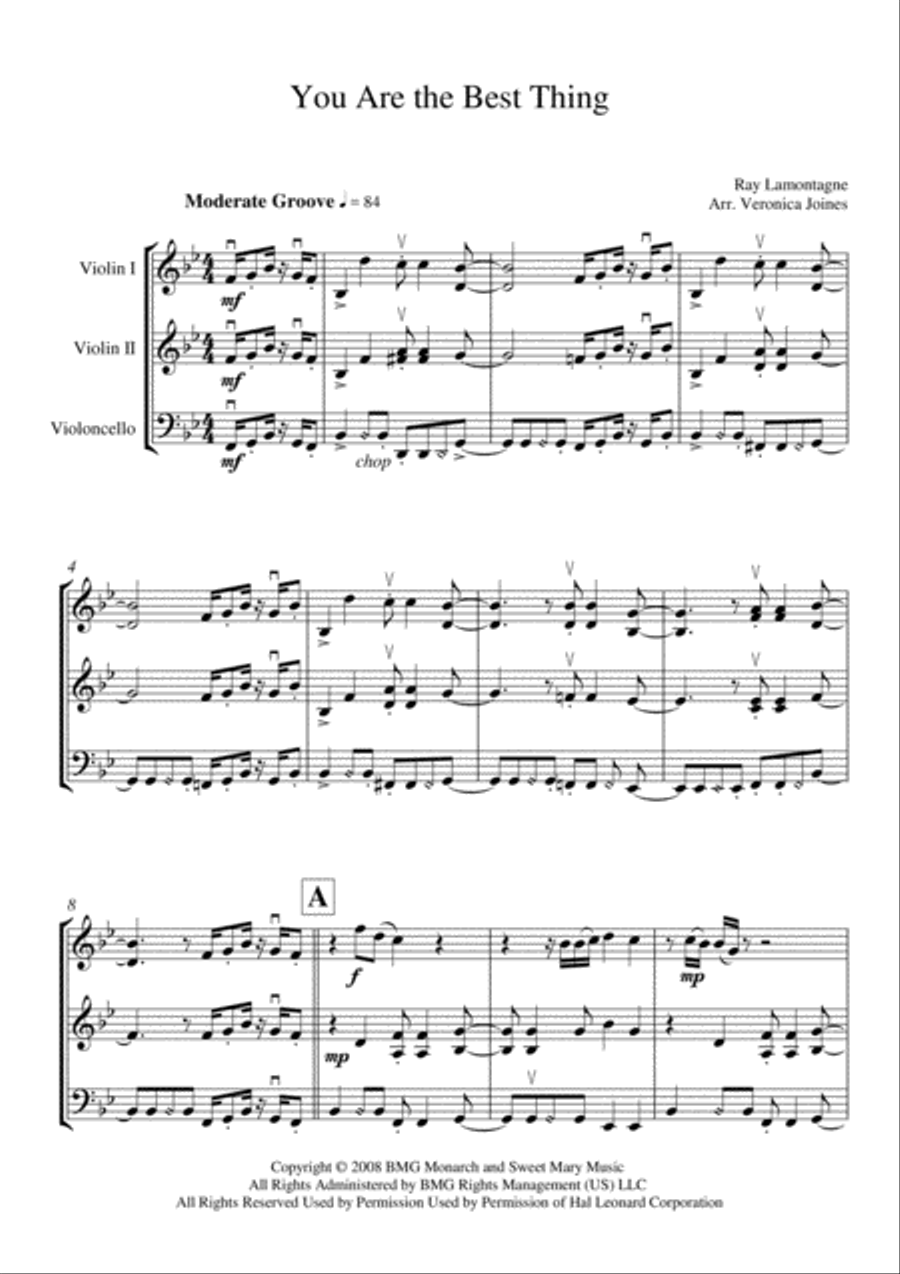 You Are The Best Thing String Trio scores gallery preview page 2