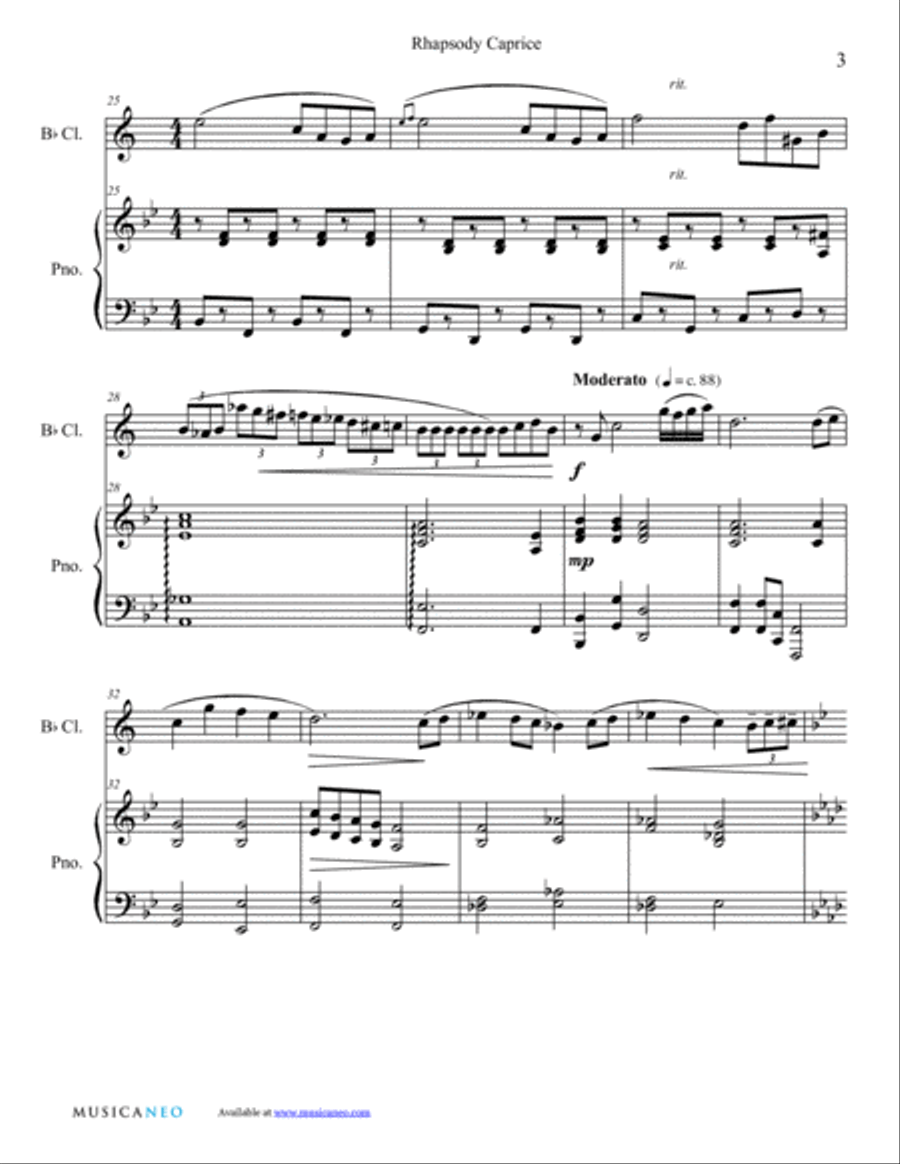 Rhapsody Caprice Rhapsody Caprice Clarinet Solo scores gallery preview page 5