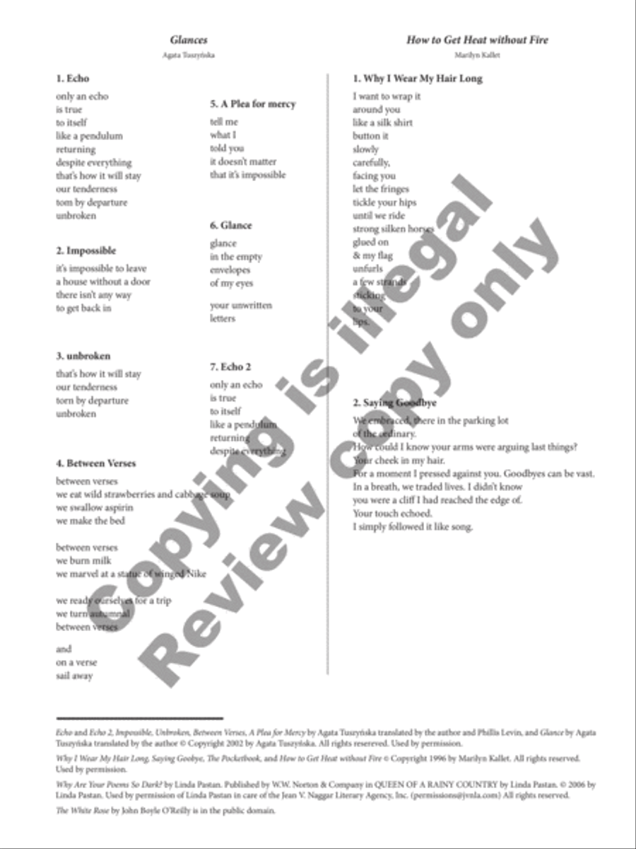 Songs for Mezzo-Soprano Mezzo-Soprano Voice scores gallery preview page 4