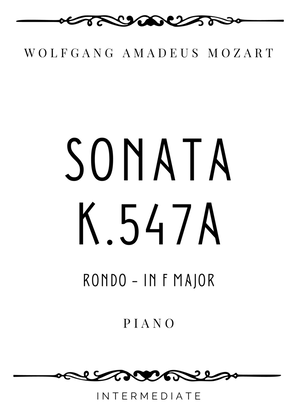 Mozart - Rondo from Piano Sonata in F Major (k.547a) - Intermediate