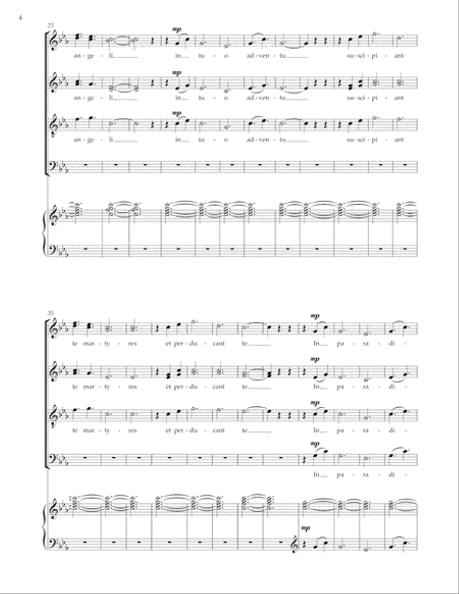 In Paradisum: Lux aeterna from Eternal Light: A Requiem 4-Part scores gallery preview page 4