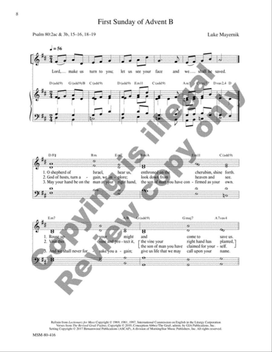 The Five Graces Psalter: Lectionary Psalms 4-Part scores gallery preview page 8