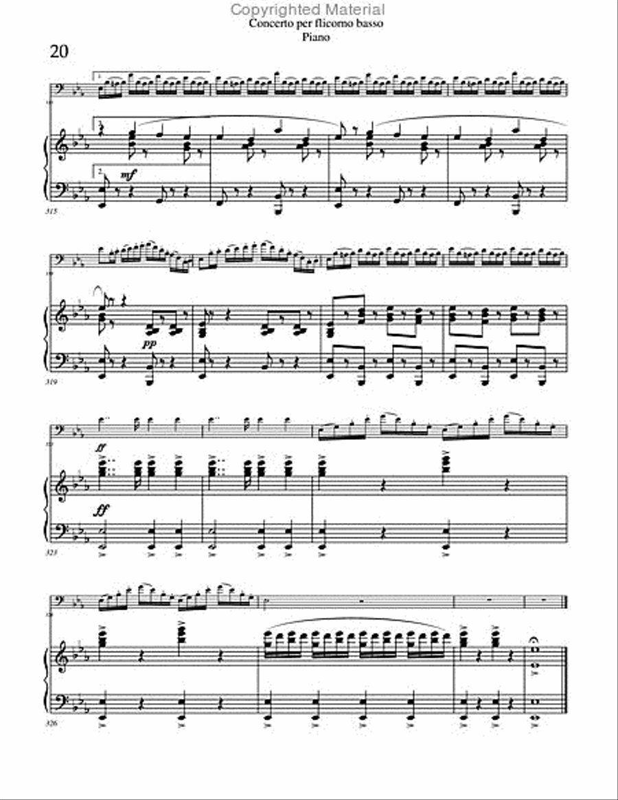 Concerto per Flicorno Basso Euphonium scores gallery preview page 10