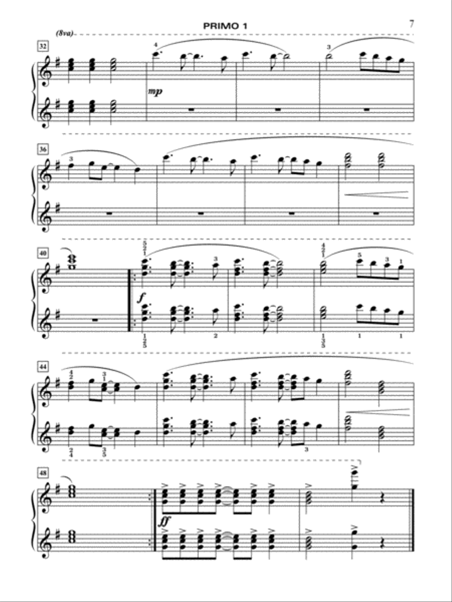 Don't Stop Believin': by Journey - Piano Quartet (2 Pianos, 8 Hands) Cello scores gallery preview page 6