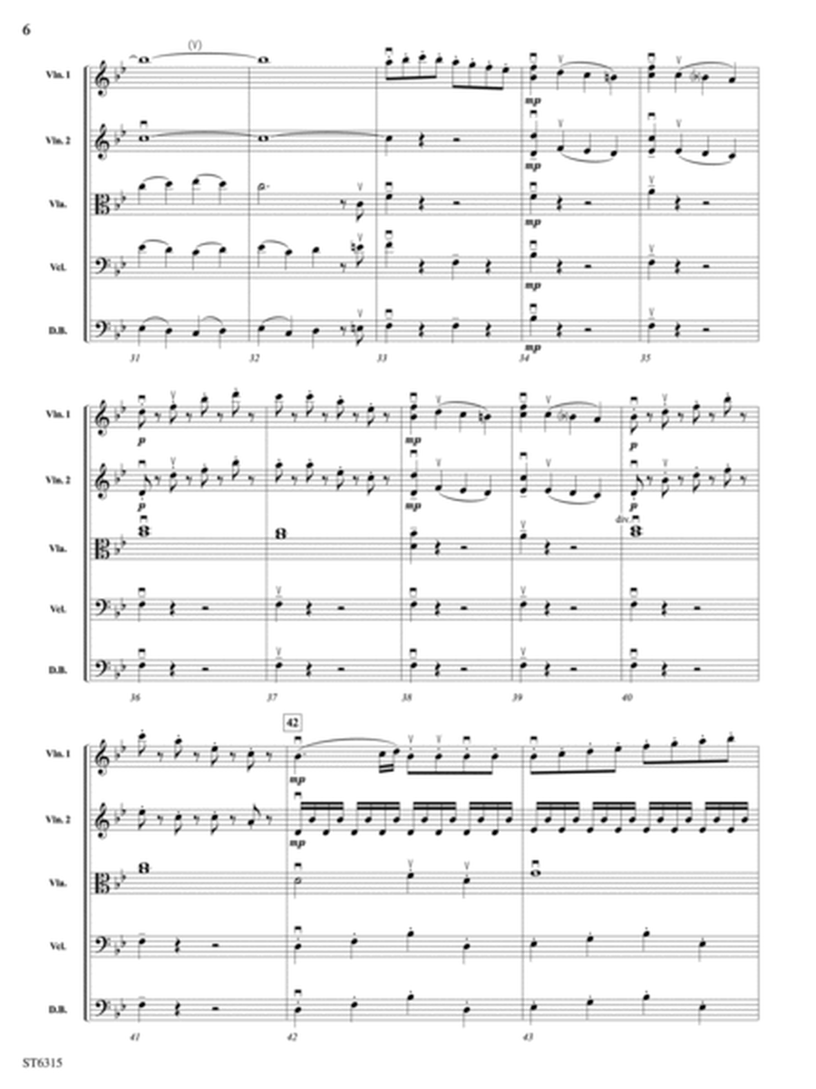 Allegro from Sinfonia No. 6: Score