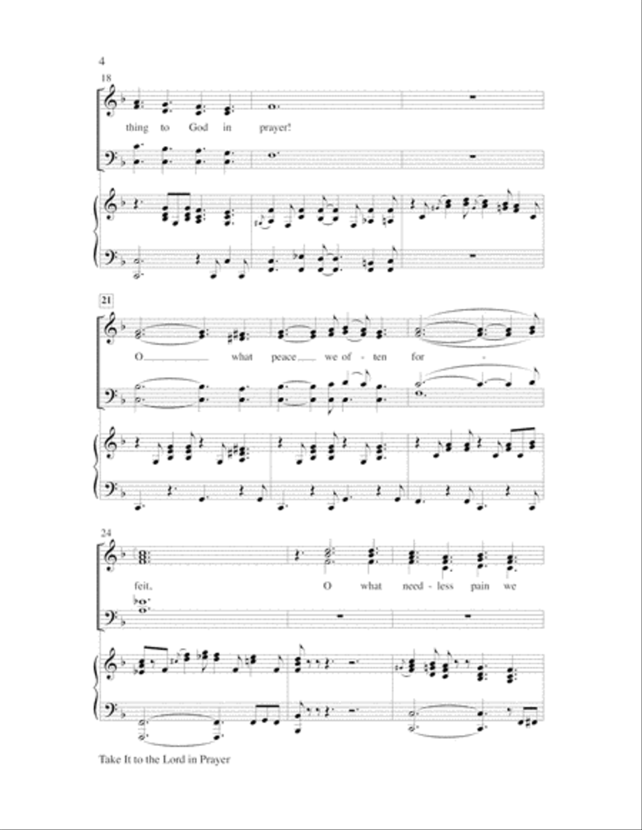 Take It to the Lord In Prayer Choir scores gallery preview page 4