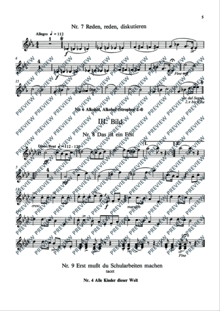 Frieden auf dieser Welt Piano scores gallery preview page 6