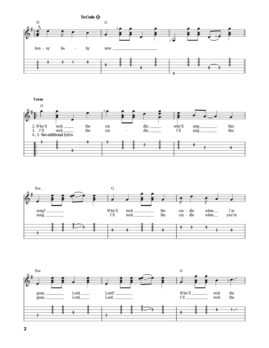 Red Rocking Chair Acoustic Guitar scores gallery preview page 2