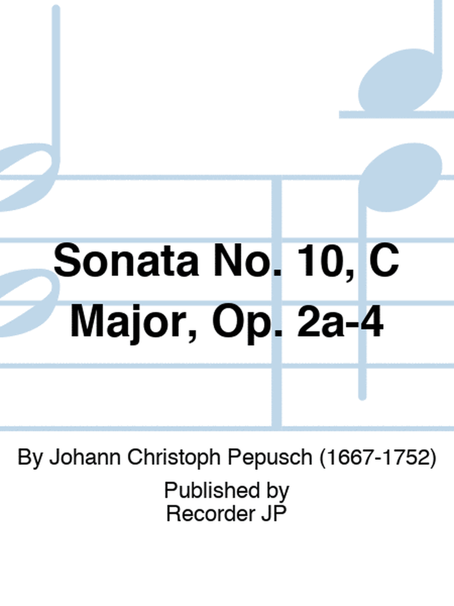 Sonata No. 10, C Major, Op. 2a-4 image number null