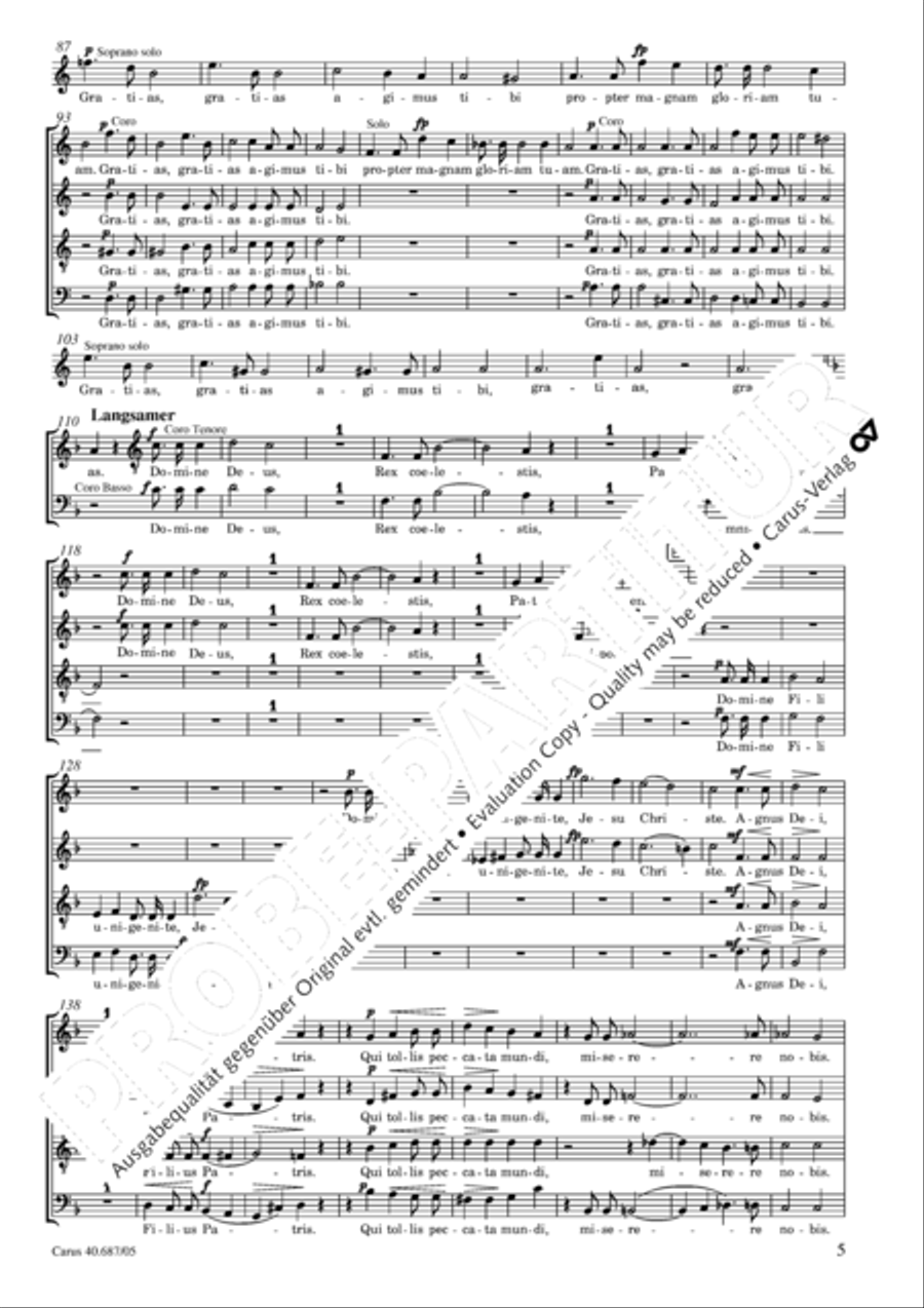 Missa sacra C Minor Missa sacra C Minor 4-Part scores gallery preview page 6