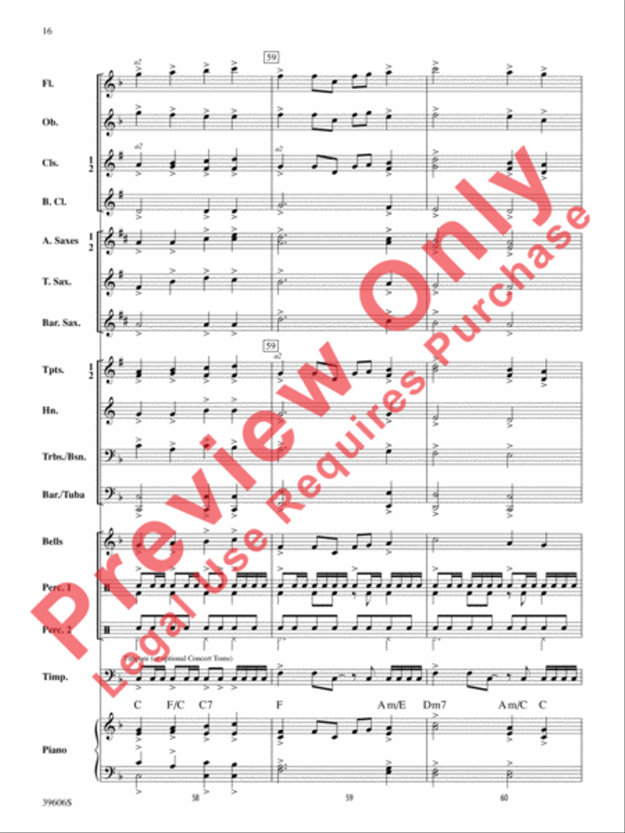 Call to the Heroes Concert Band scores gallery preview page 17