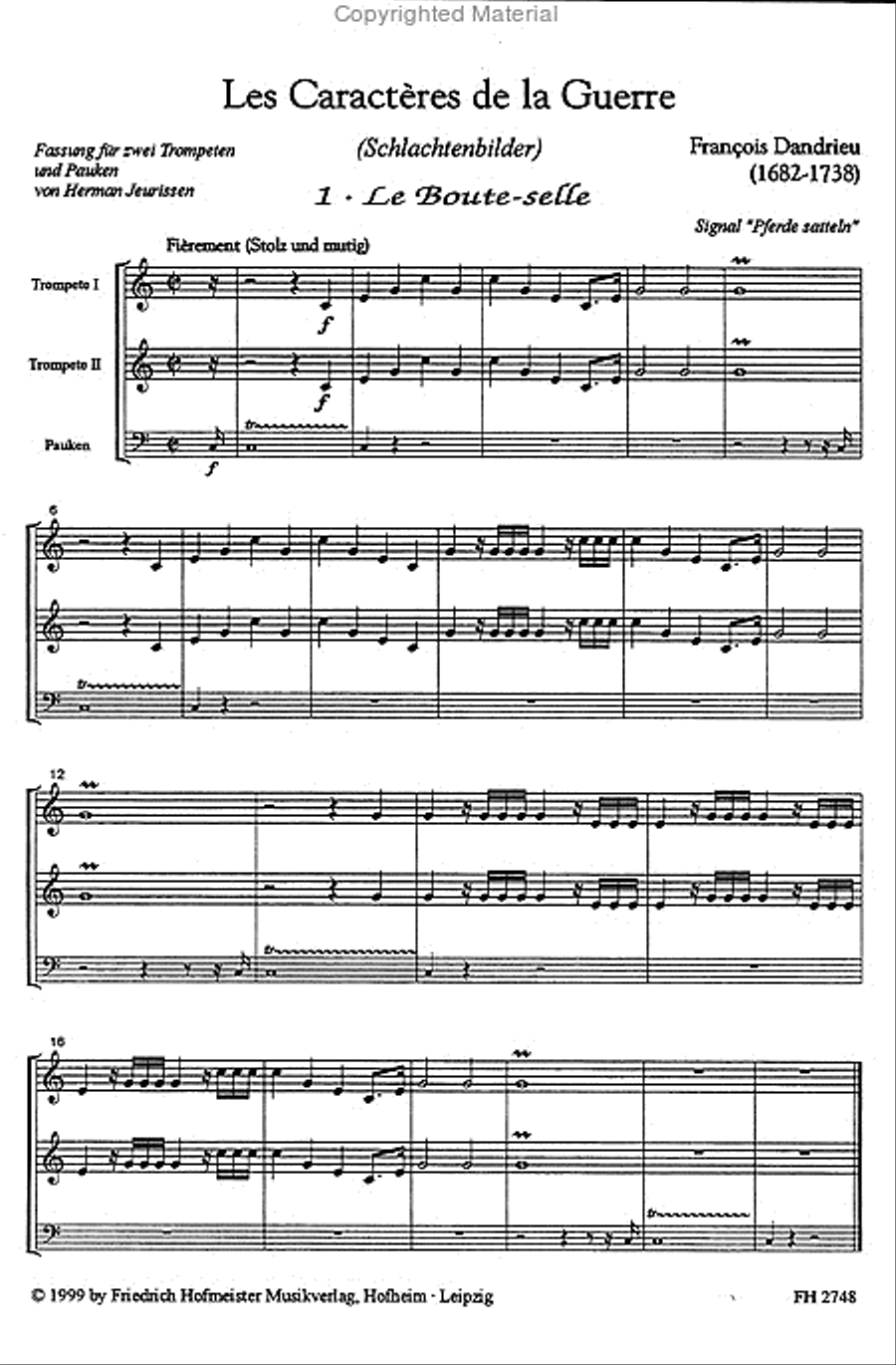 Les caractères de la Guerre (Schlachtenbilder) Trumpet scores gallery preview page 2
