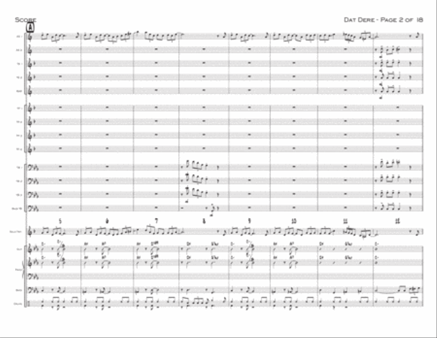 Dat Dere Dat Dere Jazz Ensemble scores gallery preview page 2