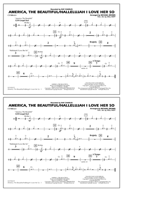 America, The Beautiful/Hallelujah I Love Her So (arr. Michael Brown) - Cymbals