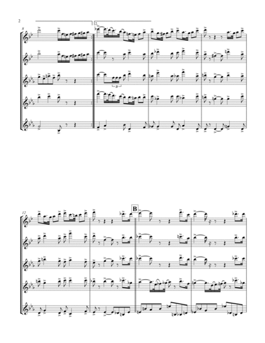 Coronation March (Db) (Saxophone Quintet - 2 Altos, 3 Tenors)