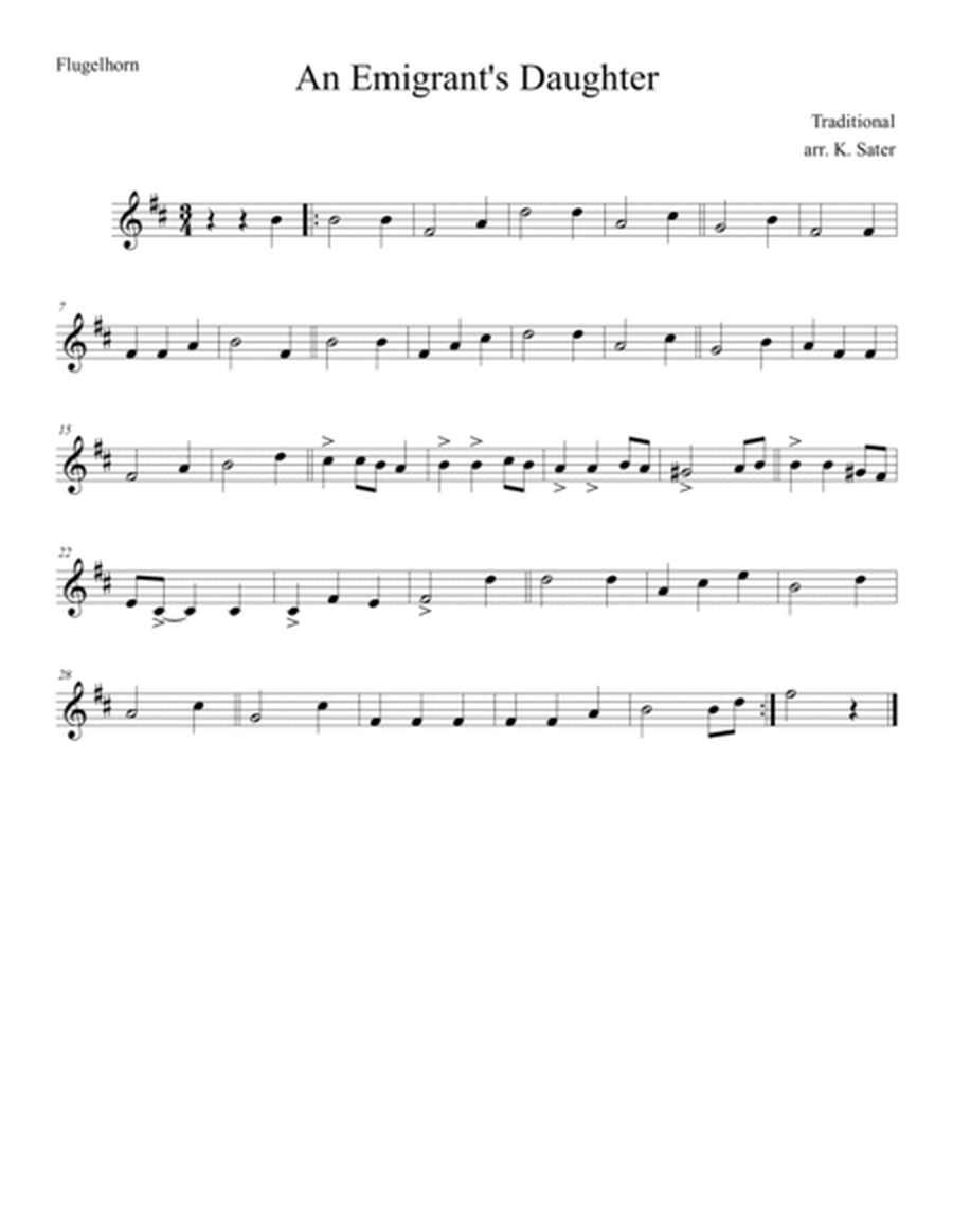Emigrant's Daughter - Irish Traditional for Brass Ensemble image number null