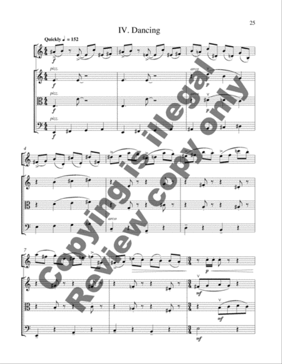 Quartet for Oboe and String Trio Oboe scores gallery preview page 6