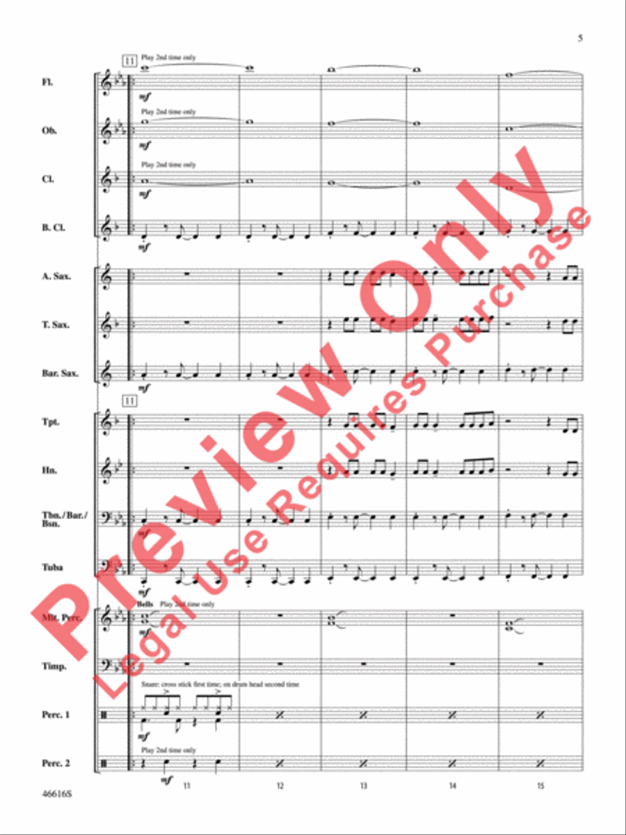 Feel It Still Feel It Still Concert Band scores gallery preview page 6