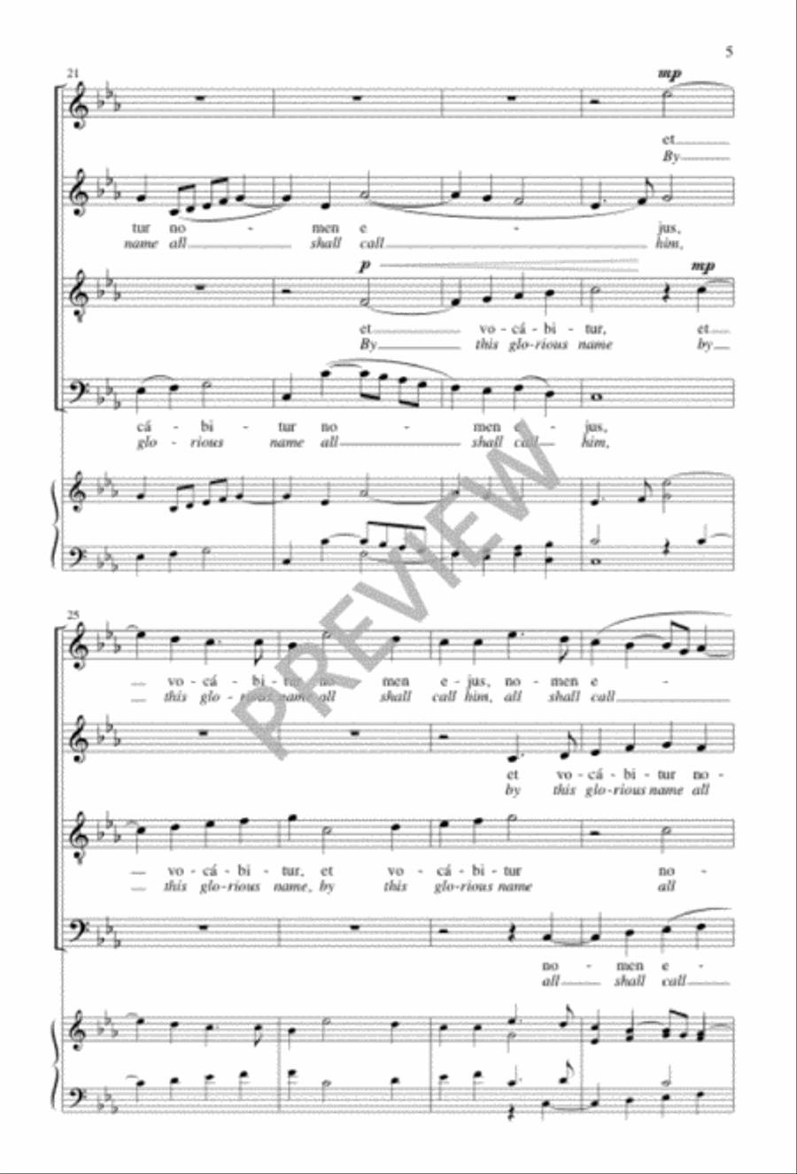 Ecce virgo concipiet Ecce virgo concipiet 4-Part scores gallery preview page 5