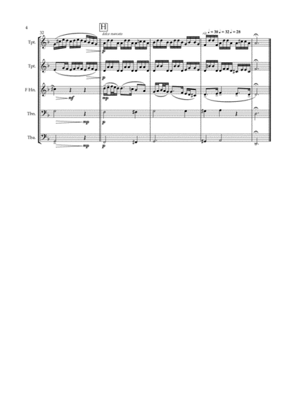 ARIA from L'Orfeo ed Euridice (Gluck) for Brass Quintet (Horn in F solo) image number null
